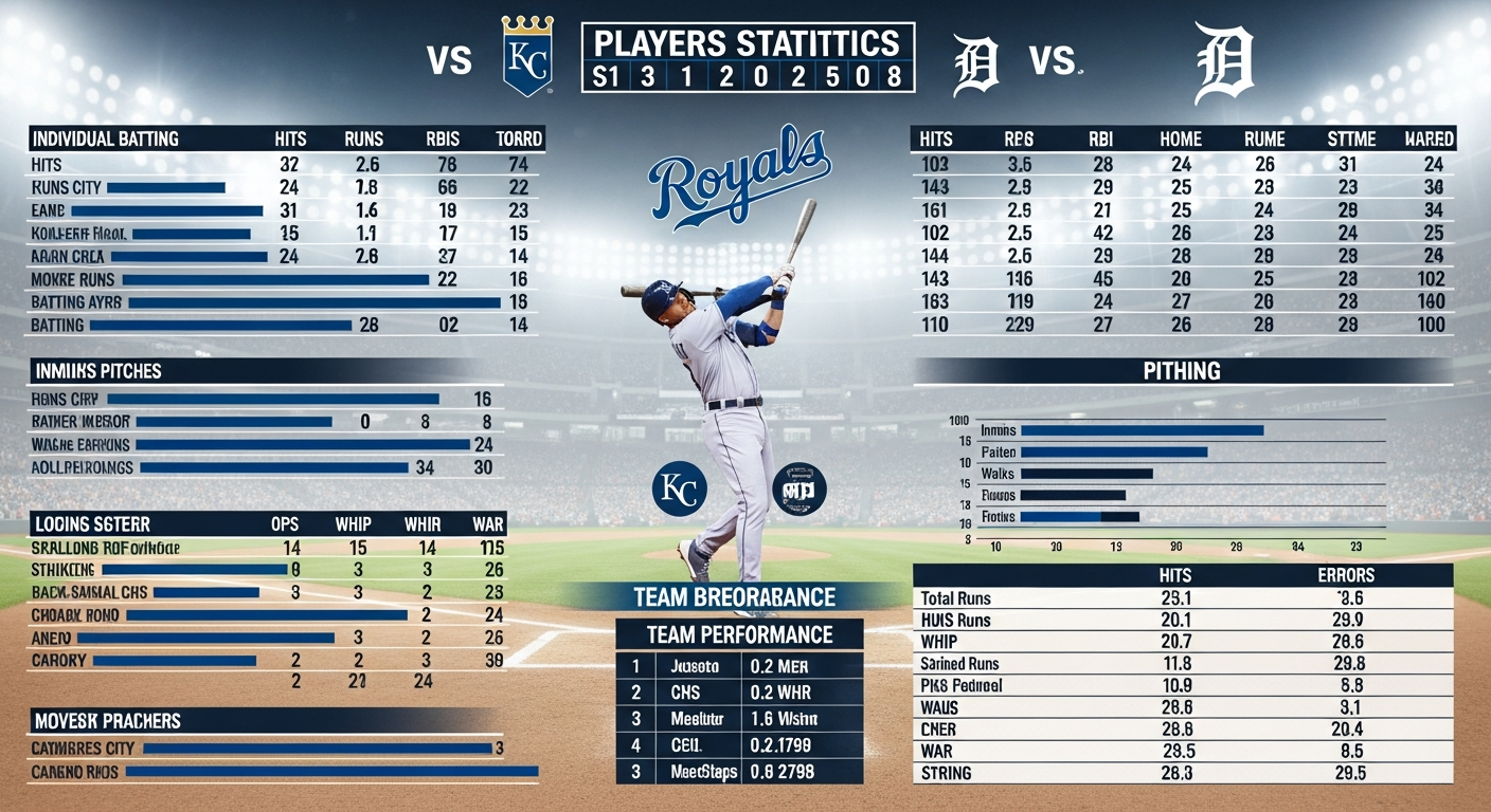 Kansas City Royals vs Detroit Tigers Match Player Stats