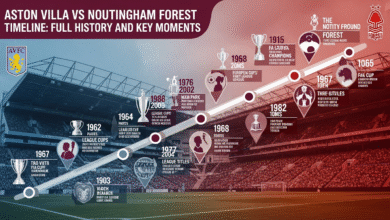 Aston Villa vs Nottingham Forest Timeline